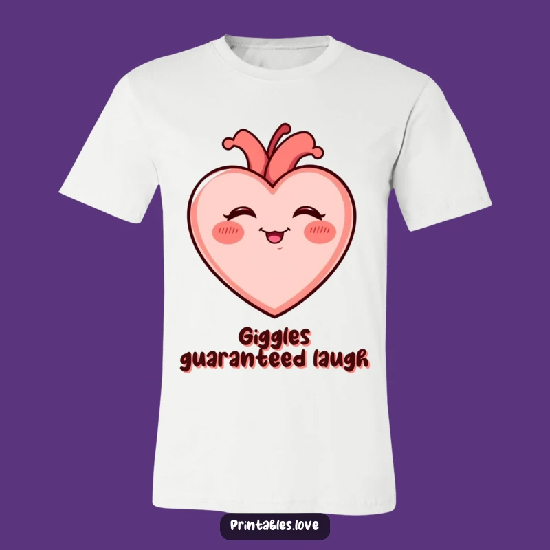 Funny Giggling Heart T-Shirt - Rosy Cheeked Joy Apparel Gift