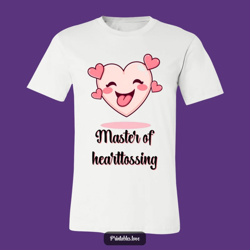 Funny Heart Juggling T-Shirt: Playful Love Tee, Perfect for Expressing Joy!