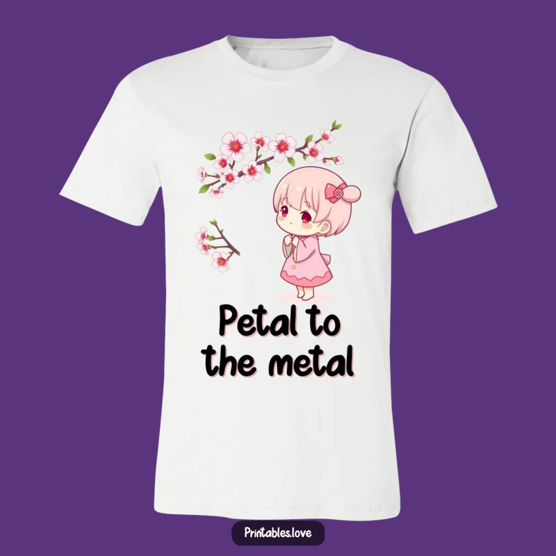 Funny Kawaii Cherry Blossom T-Shirt - Elegant Spring Humor Apparel
