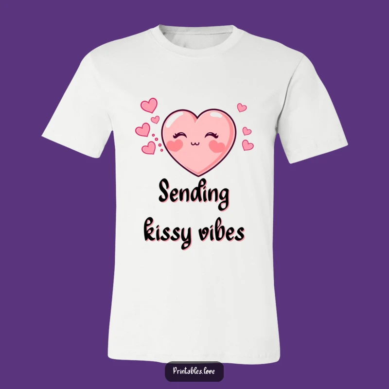 Funny Kissing Heart T-Shirt: Spread Love with Style, Great Gift!