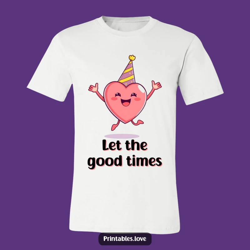 Funny Party Heart T-Shirt - Enthusiastic Jumper Apparel Gift