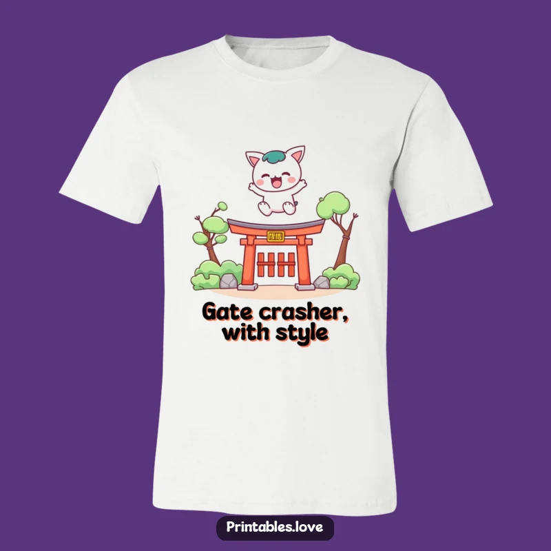 Funny Kawaii Torii Leap T-Shirt: Conquer Your Challenges