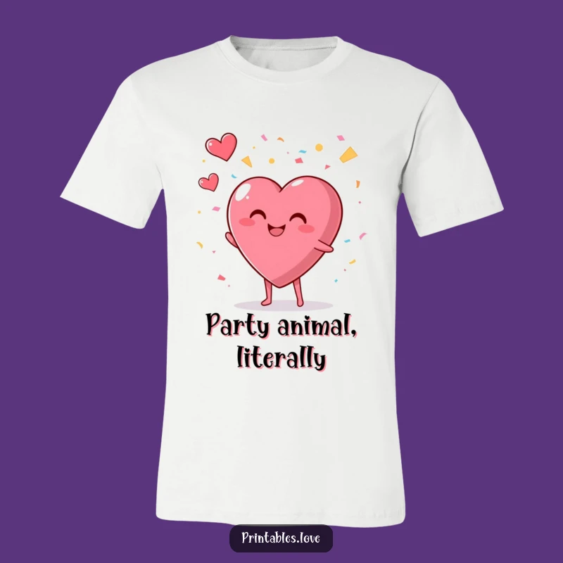Confetti Heart T-Shirt: Funny Design, a Wearable Party Starter