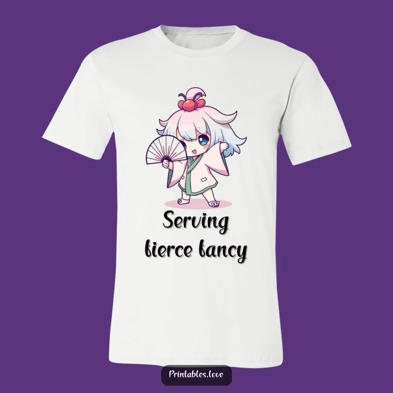 Funny Kawaii Drama Queen T-Shirt: Hilarious Fan Pose Tee