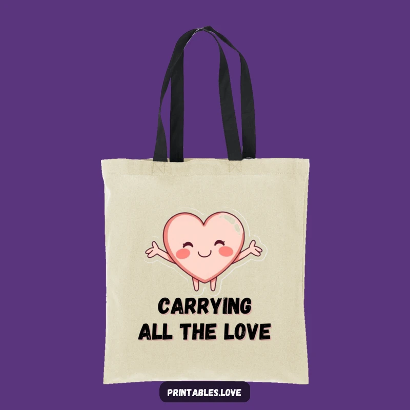 Funny Hugging Heart Tote Bag: Carry Your Essentials with Love and Style