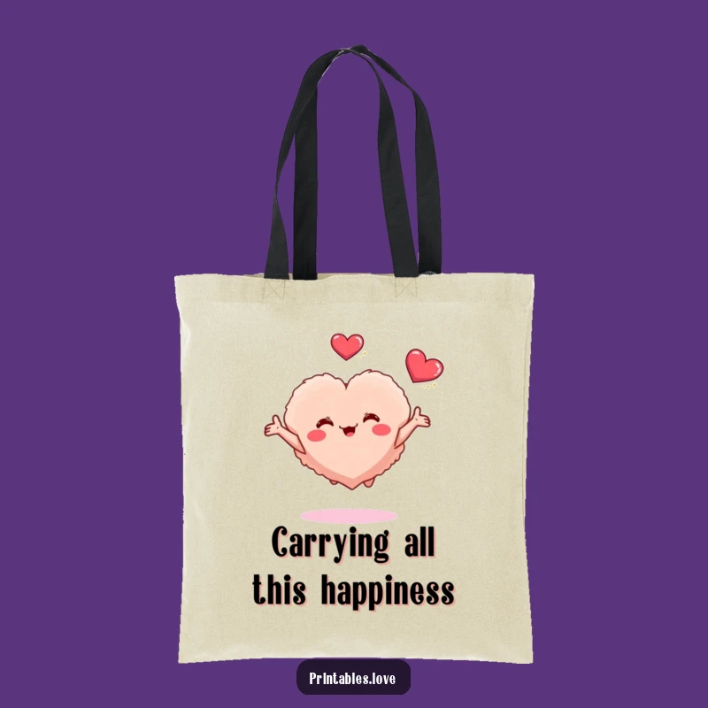 Funny Fluffy Heart Tote Bag - Carry Your Joy and Essentials in Style