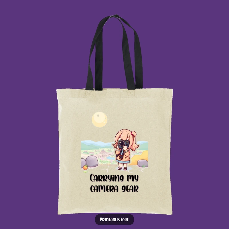 Funny Kawaii Camera Tote: Carry Your Scenery, Great Funny Gift!