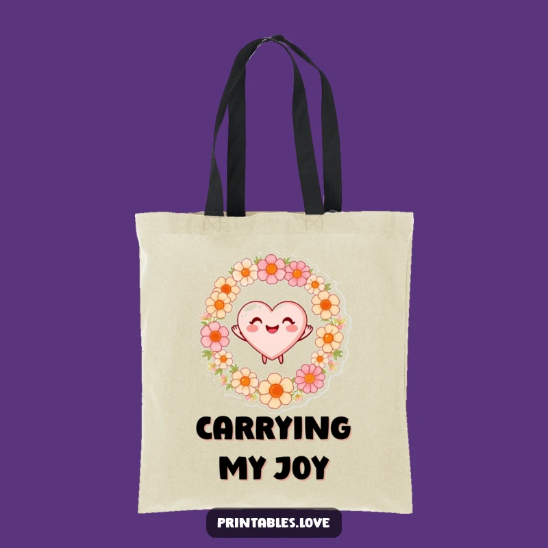 Funny Dancing Heart Tote Bag: Carry Sunshine, Perfect Gift!