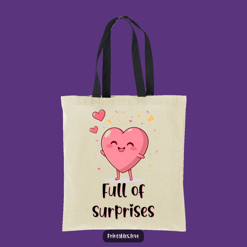Confetti Heart Tote Bag: Funny Accessory, a Gift of Festive Convenience