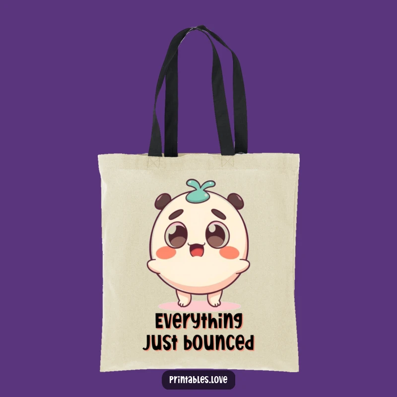 Funny Surprised Dango Tote Bag: Carry Your Excitement, Hilarious Market Bag Gift