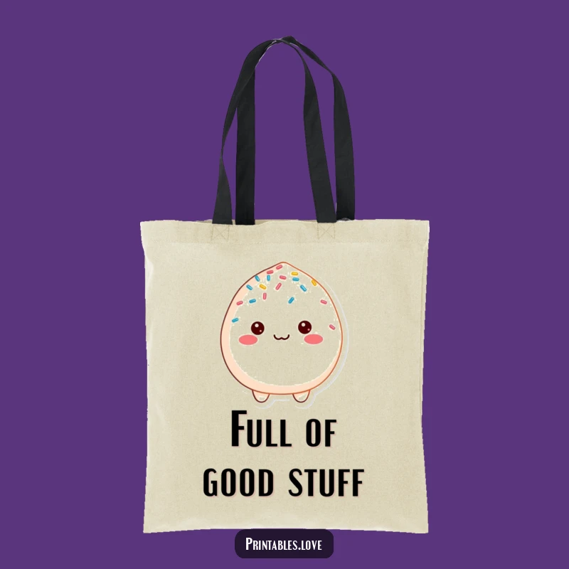 Funny Cheerful Mochi Tote Bag: Carry Sprinkles, Hilarious Market Bag Gift