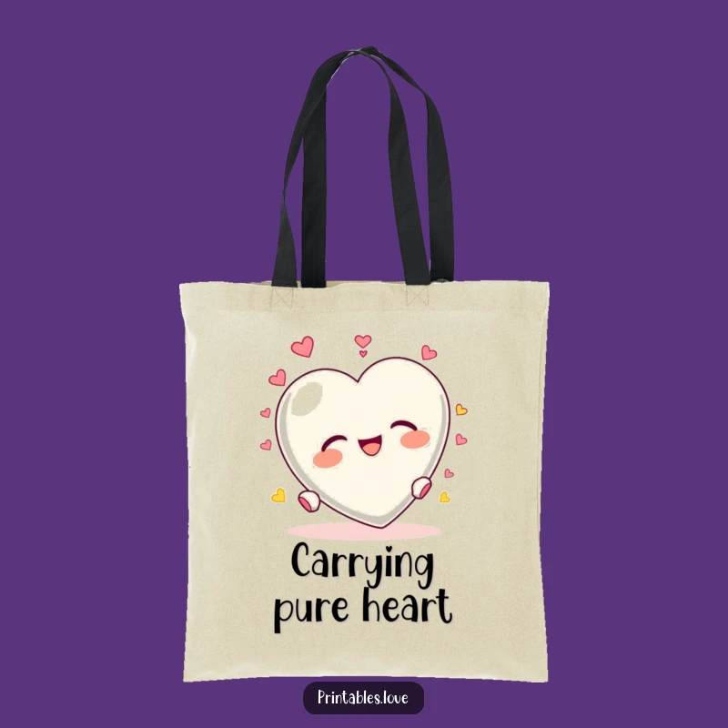 Funny Heart Tumbling Tote Bag: Carry Your Joyful Abandon