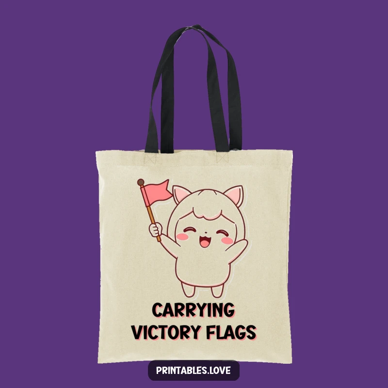Funny Kawaii Celebration Tote Bag: Carry Your Enthusiasm
