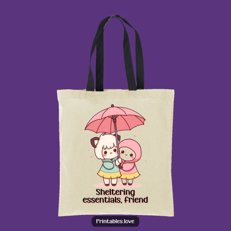 Funny Kawaii Umbrella Tote: Carry Friendship, Great Funny Gift!
